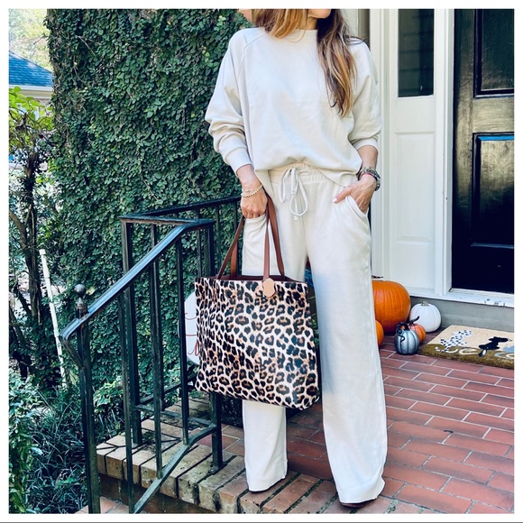 Bone 100% cotton chic 2 Piece Top and Wide leg pants set - Picture 4 of 10